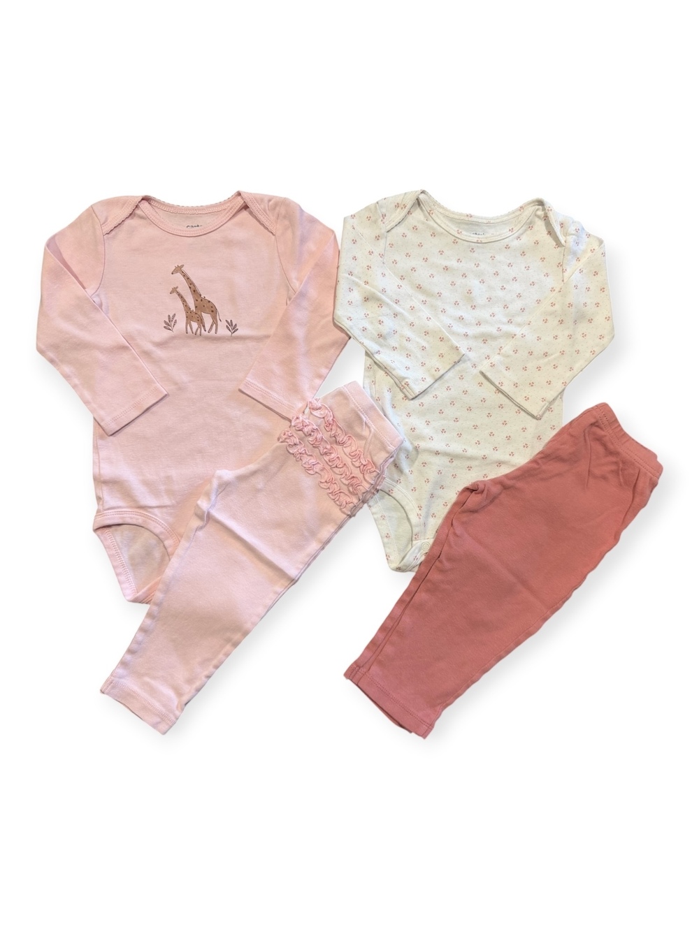 Carter's Baby Girl 18M 4-Piece Outfit Set - Long Sleeve Bodysuits and Leggings